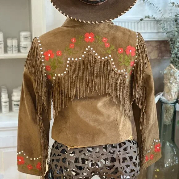 Double D Ranch Fringed Suede Jacket S - Picture 4 of 7